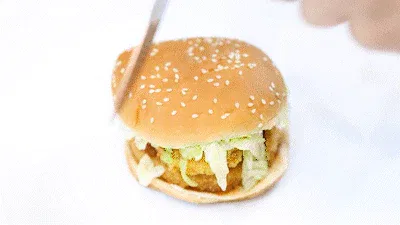 상큼한 야채 조화 버거