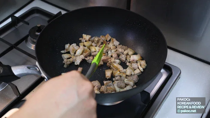 キムチチャーハン材料準備過程