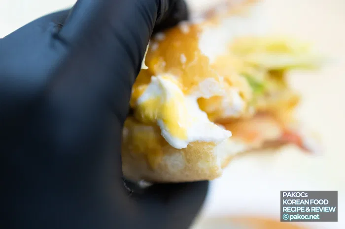 Sensación del sabor de la hamburguesa de queso ricotta