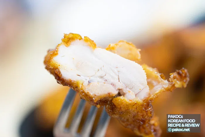 Explicación de la combinación de salsa con muslo de pollo