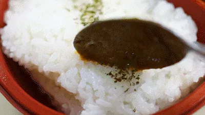 Información de cantidad del arroz con curry de cerdo auténtico