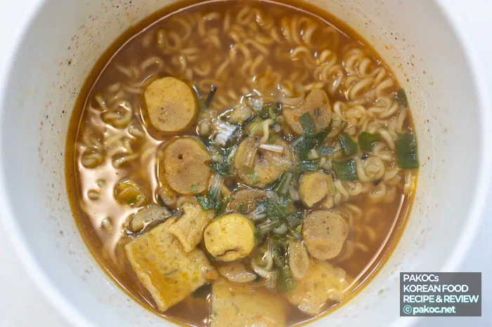 Foto del proceso de cocción del ramen