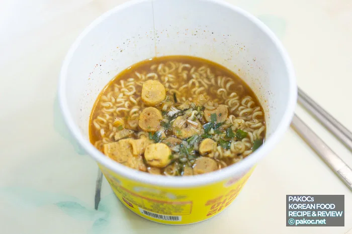 Expresión del sabor del caldo de pescado