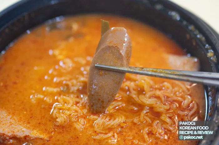 Foto de la composición del Spam Jjigae