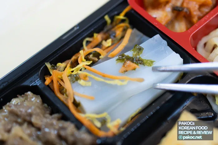Características del almuerzo Osaekchanran