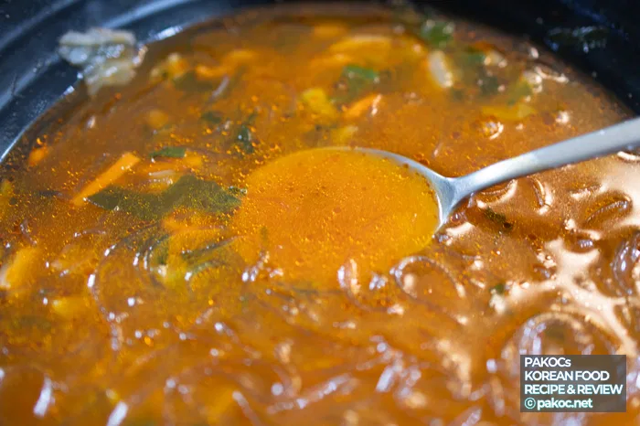 Detalles de la composición del polvo de sopa