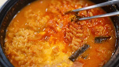 Comparación del color del caldo después de cocinar