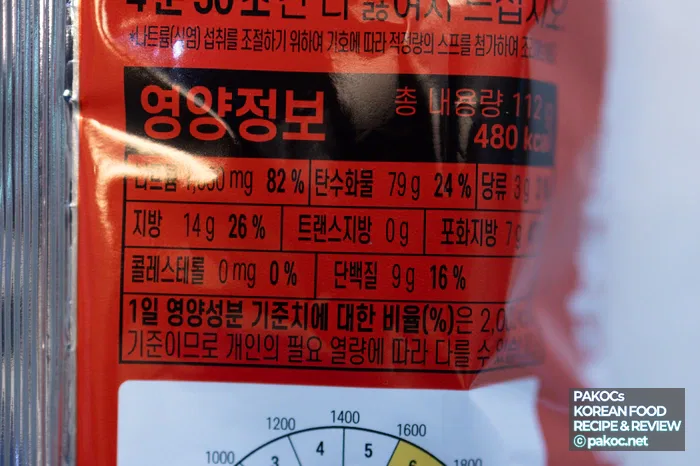 Kimchi Stew Ramen Nutrition Information
