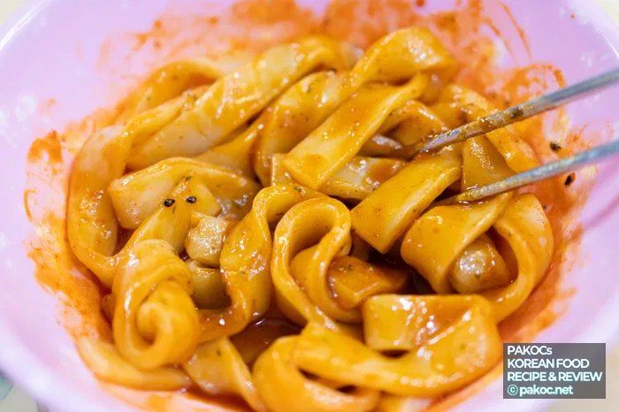 トッポッキ調理方法説明