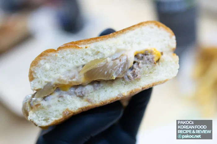 햄버거 각도 비교 사진