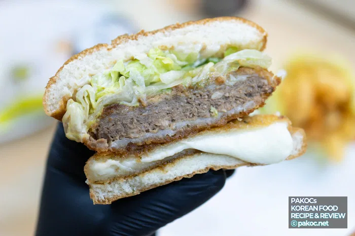 햄버거 모짜카츠 후기 사진