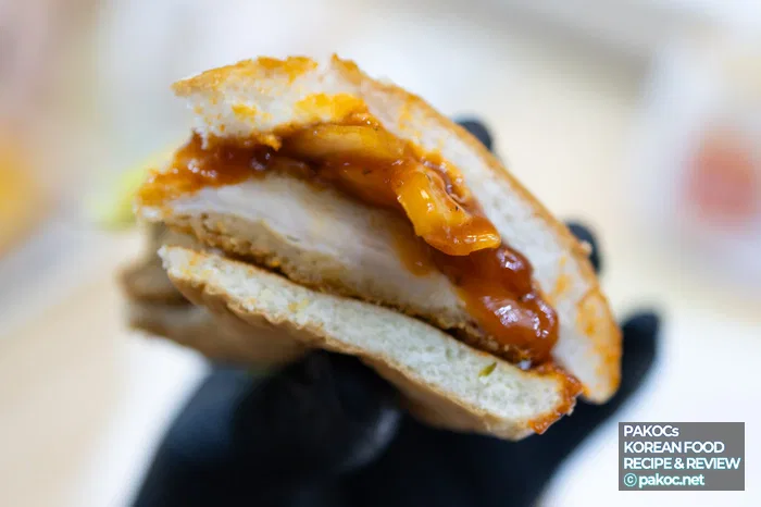 辛い味 バーガー 構成 レビュー