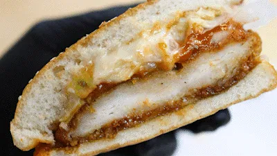 ハンバーガー味付けチキン構成体験