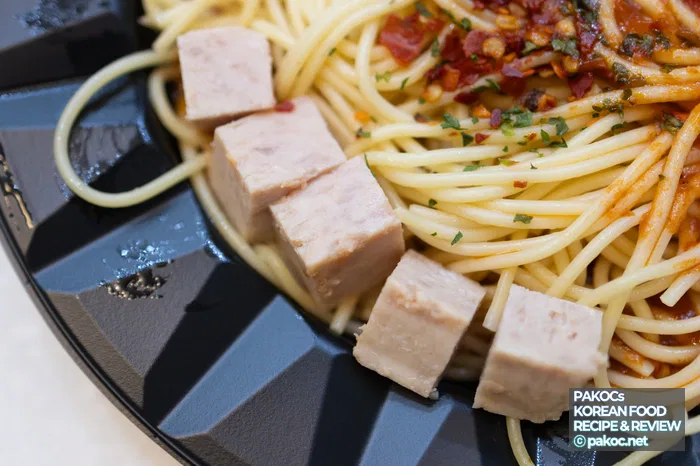 Información calórica de la pasta arrabbiata con Spam