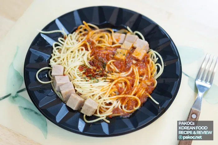 Información de sodio de la pasta arrabbiata con Spam