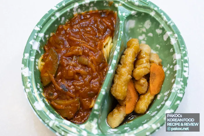 Comparación de características de comida de tienda de conveniencia