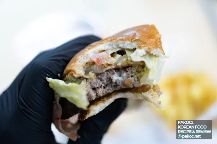 Información detallada de preparación de hamburguesa