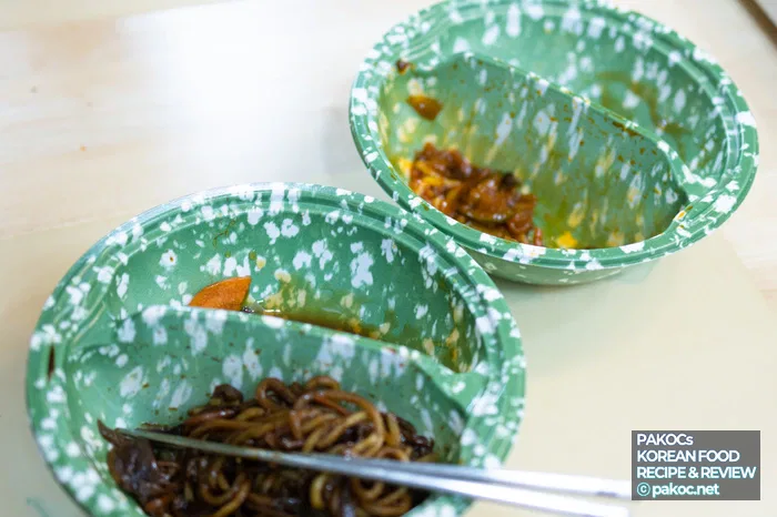 Registro de la experiencia con el menú de jjamppong