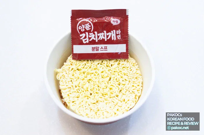 컵라면 조리 과정 설명