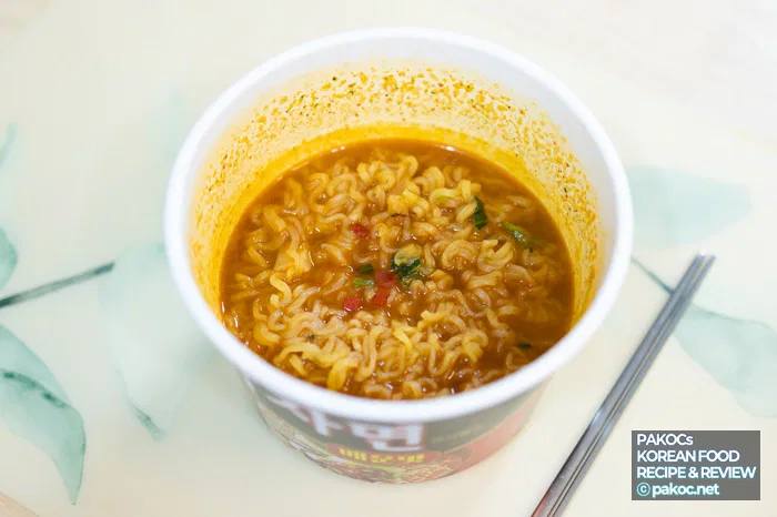 Cup ramen for a quick meal