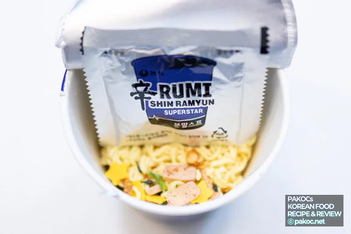 신라면 패키징 설명 비교