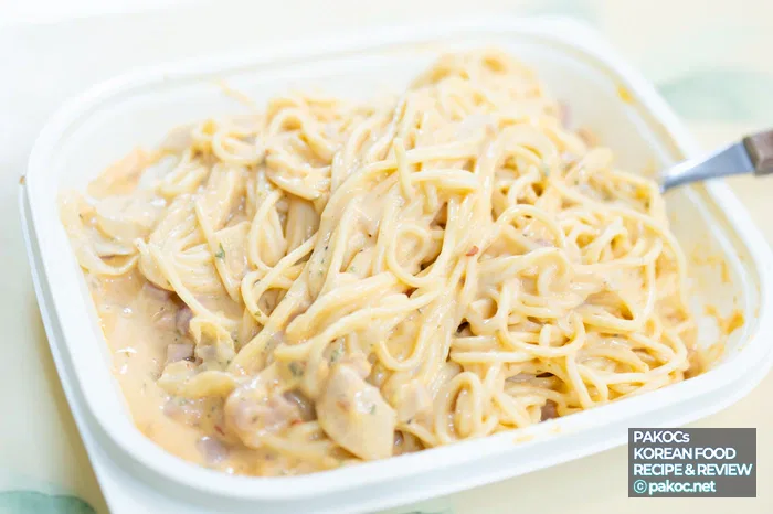 Filming a pasta review video