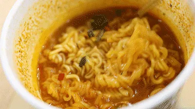 Cup ramen with great broth flavor