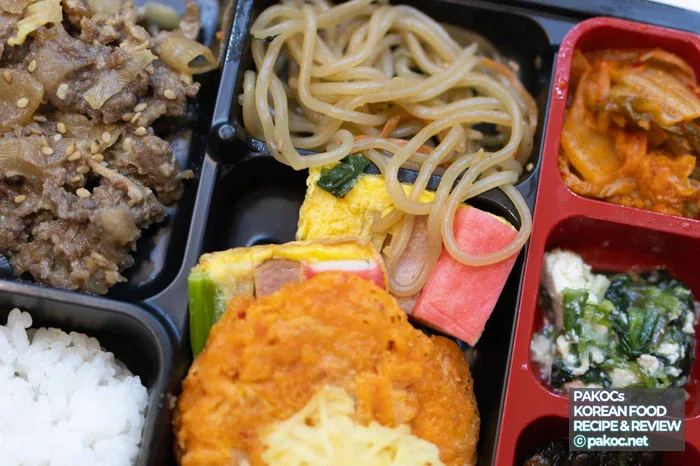 加熱後の食感変化がある弁当