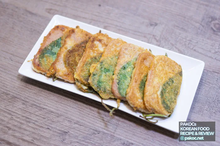 깻잎스팸전 조리과정