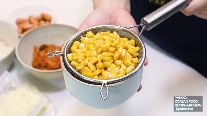 Pasos de cocción del arroz frito con kimchi