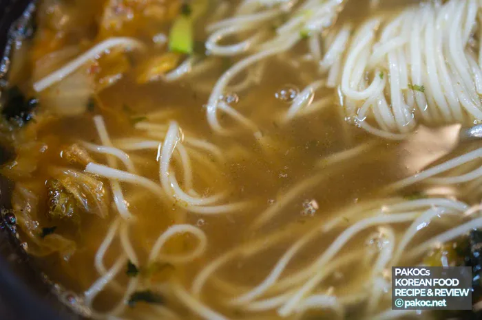 Noodles with an unusual sauce setup