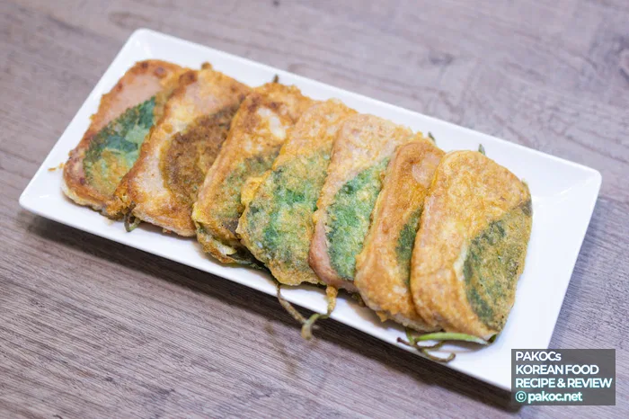 스팸 깻잎 포개기