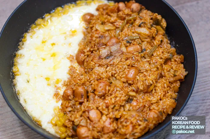 고춧가루 넣은 볶음밥 조리