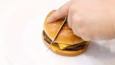 Impresiones al observar el aspecto de la hamburguesa