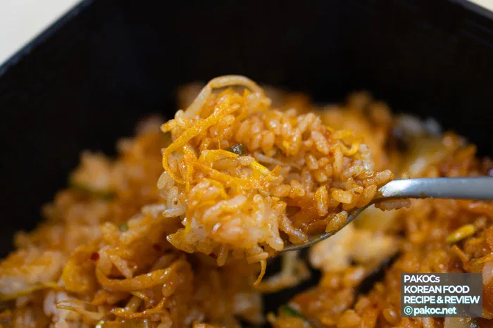 Mountain herb bibimbap composition features
