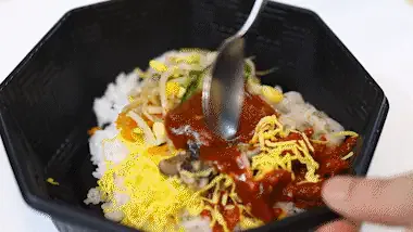 Bibimbap review with live deodeok aroma