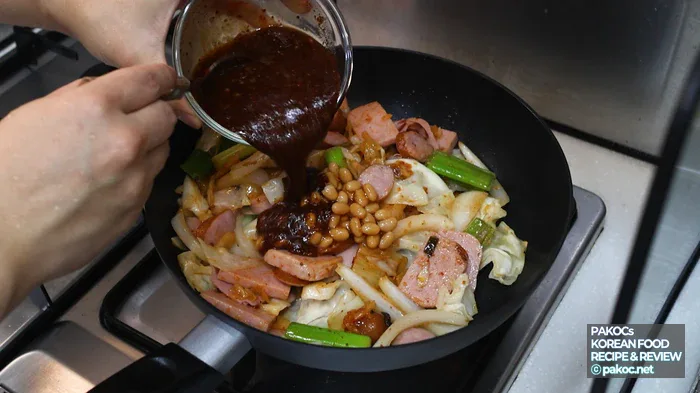 Budae stir-fry sauce combination