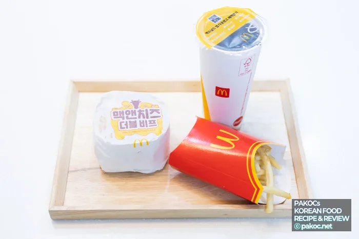 マック&チーズダブルビーフバーガーの構成